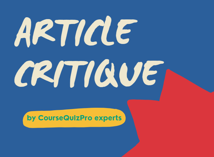 Article Critique